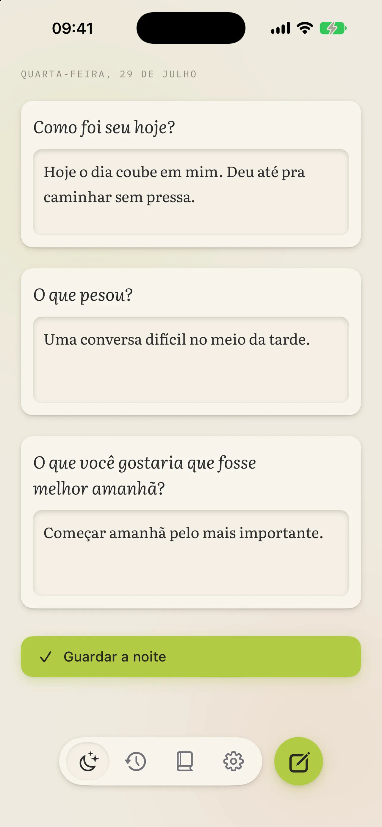 As três perguntas da noite no Diário BLA