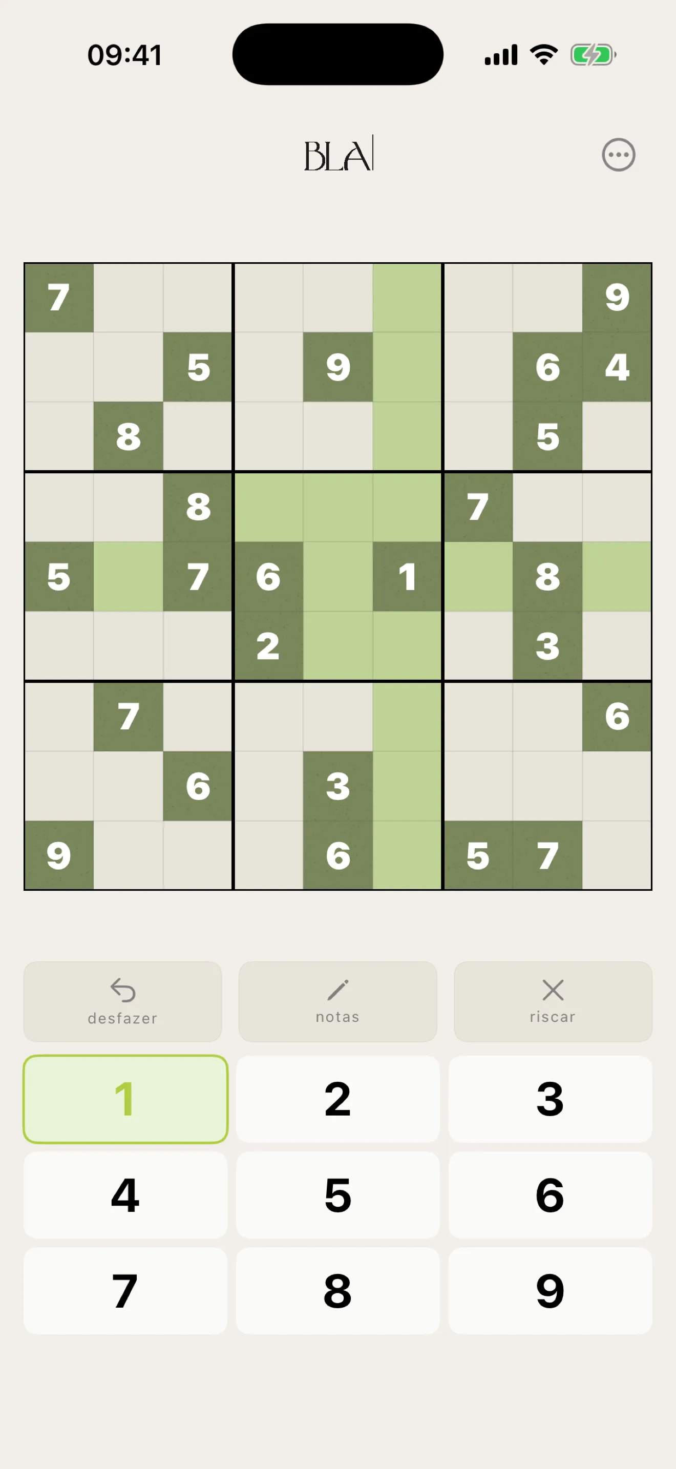 Sudoku BLA em português, captura de tela 7 de 13