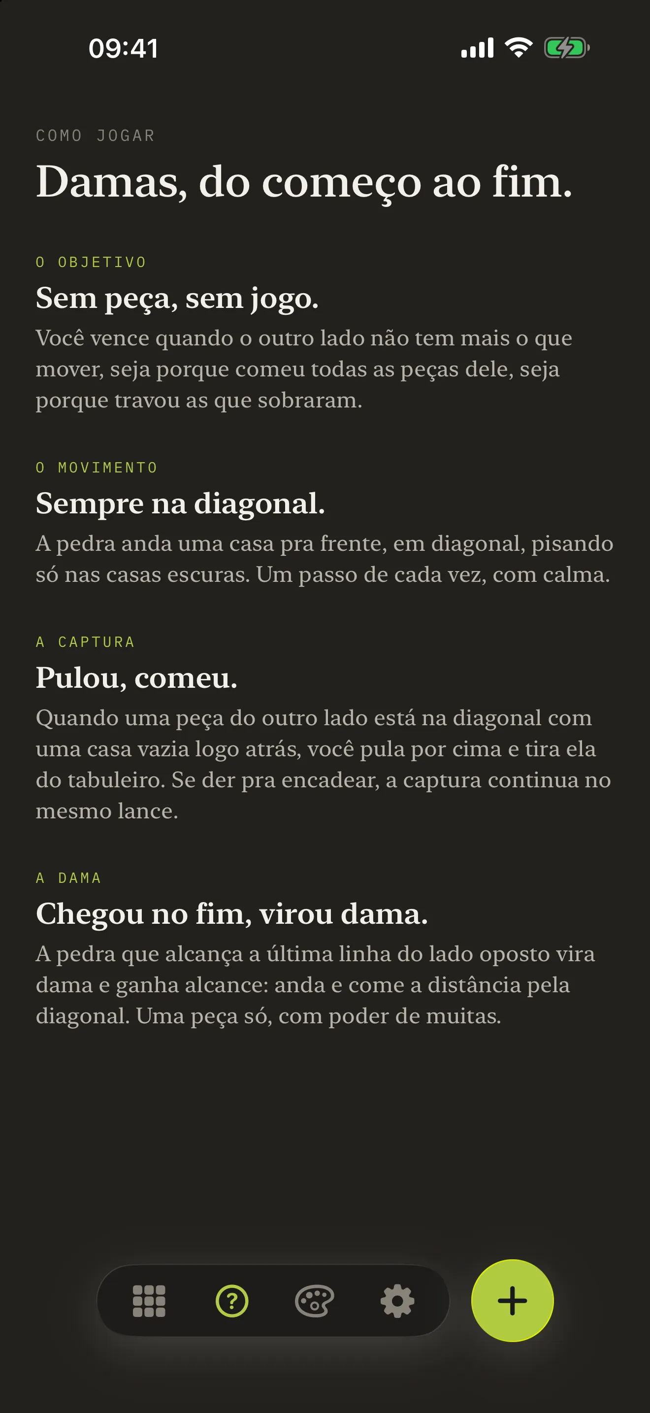 Damas BLA: como jogar escuro