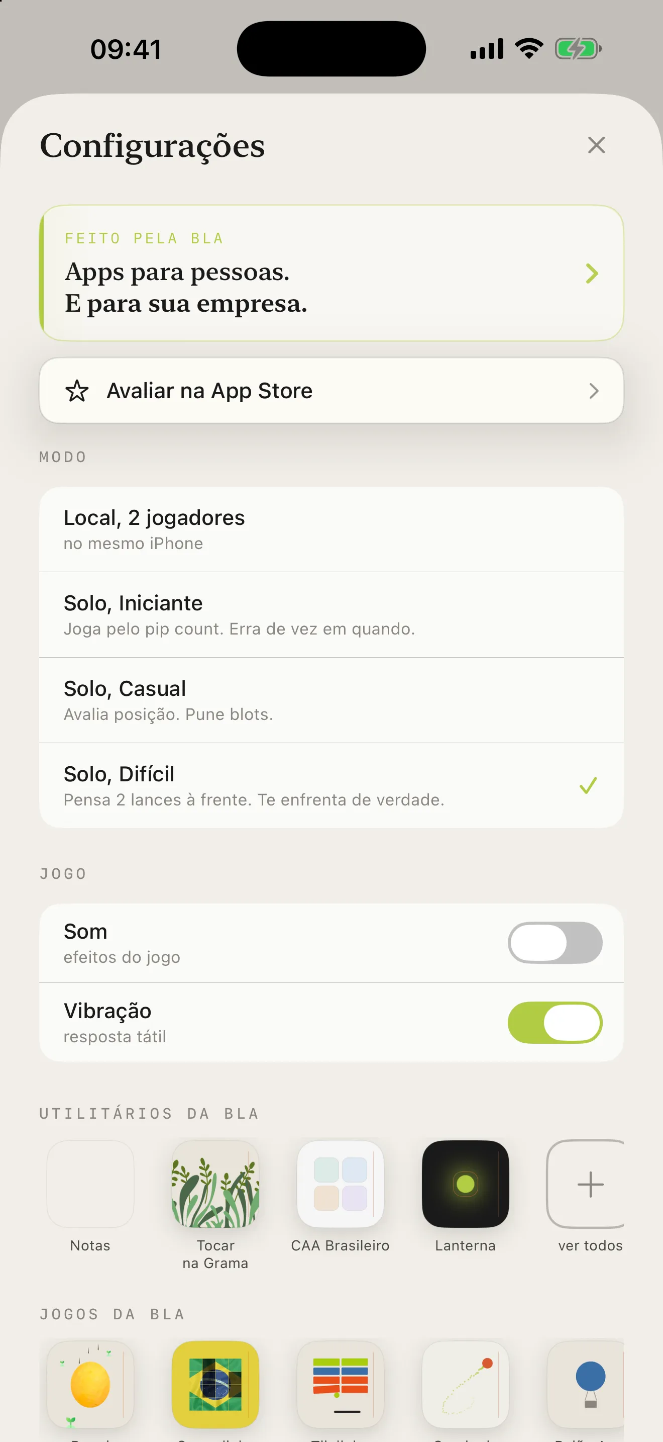 Gamão BLA: ajustes